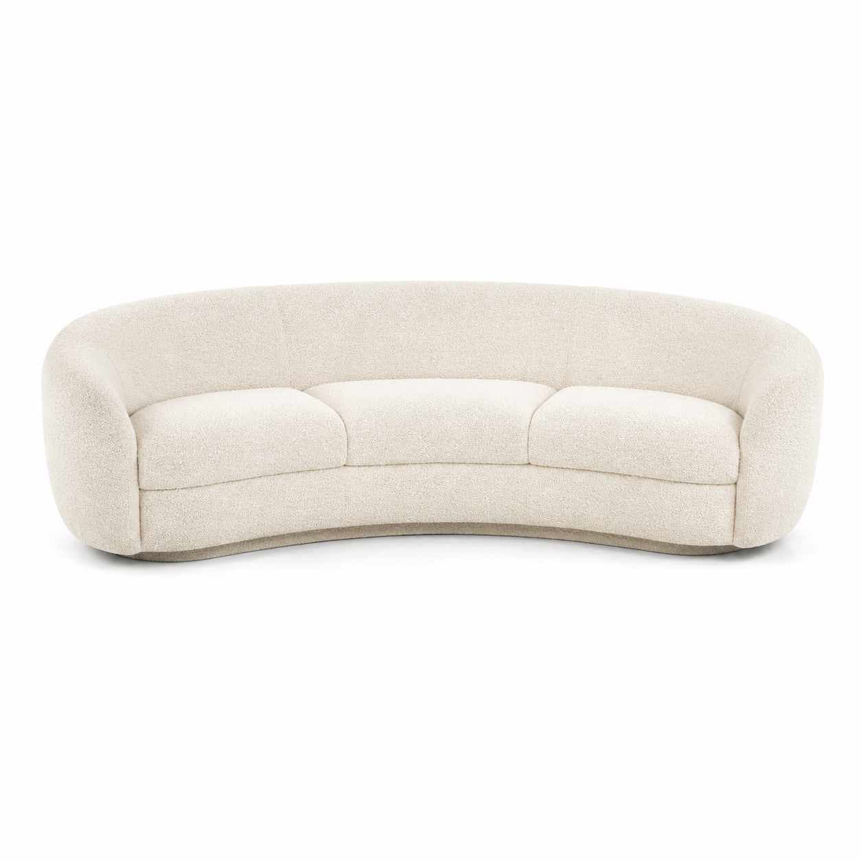Aurelia Bouclé Curved Sofa
