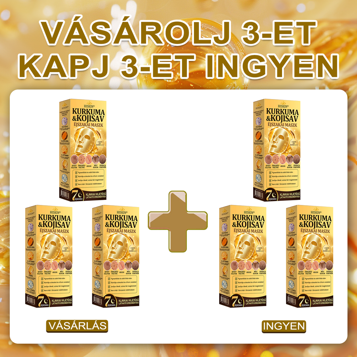 🎁 Gratulálunk! Feloldotta a 𝐇𝐢𝐬𝐤𝐢𝐧® Kurkuma × Kojinsav Éjszakai Maszk exkluzív meglepetés ajánlatát: most 50% kedvezményt kap! Ne maradjon le róla!