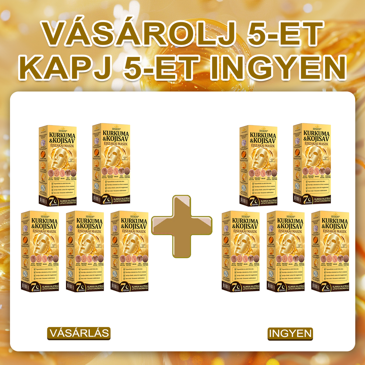 🎁 Gratulálunk! Feloldotta a 𝐇𝐢𝐬𝐤𝐢𝐧® Kurkuma × Kojinsav Éjszakai Maszk exkluzív meglepetés ajánlatát: most 50% kedvezményt kap! Ne maradjon le róla!