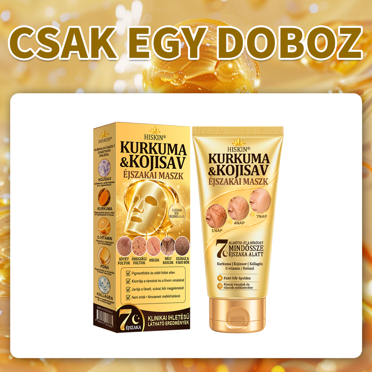 🎁 Gratulálunk! Feloldotta a 𝐇𝐢𝐬𝐤𝐢𝐧® Kurkuma × Kojinsav Éjszakai Maszk exkluzív meglepetés ajánlatát: most 50% kedvezményt kap! Ne maradjon le róla!
