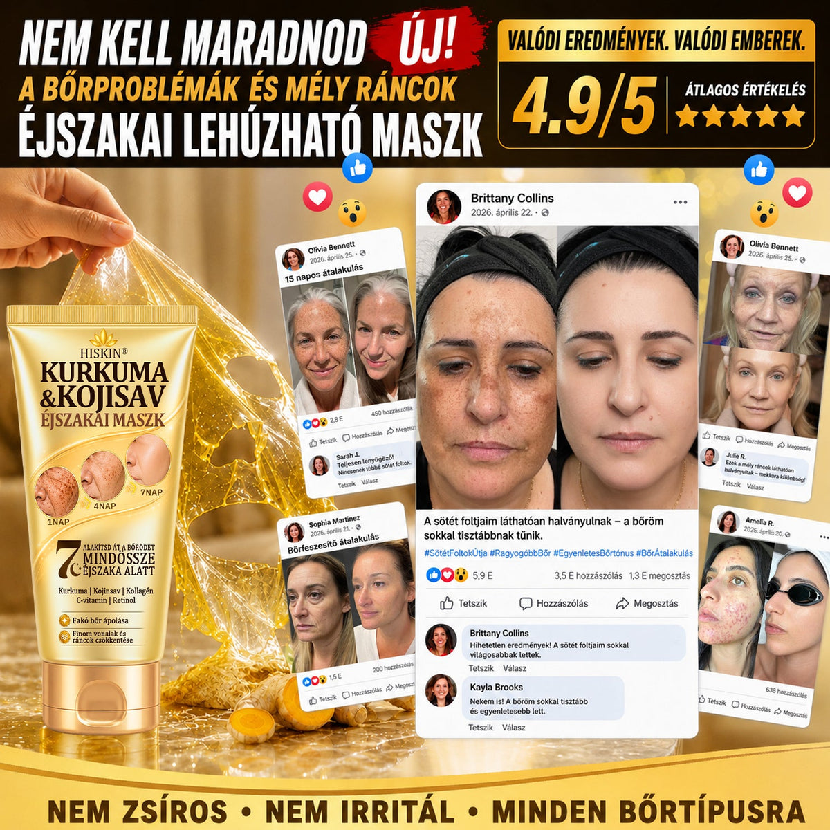🎁 Gratulálunk! Feloldotta a 𝐇𝐢𝐬𝐤𝐢𝐧® Kurkuma × Kojinsav Éjszakai Maszk exkluzív meglepetés ajánlatát: most 50% kedvezményt kap! Ne maradjon le róla!