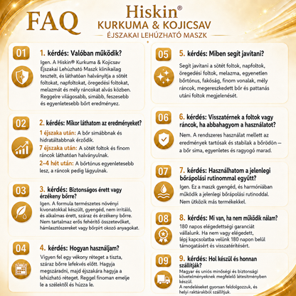 🎁 Gratulálunk! Feloldotta a 𝐇𝐢𝐬𝐤𝐢𝐧® Kurkuma × Kojinsav Éjszakai Maszk exkluzív meglepetés ajánlatát: most 50% kedvezményt kap! Ne maradjon le róla!