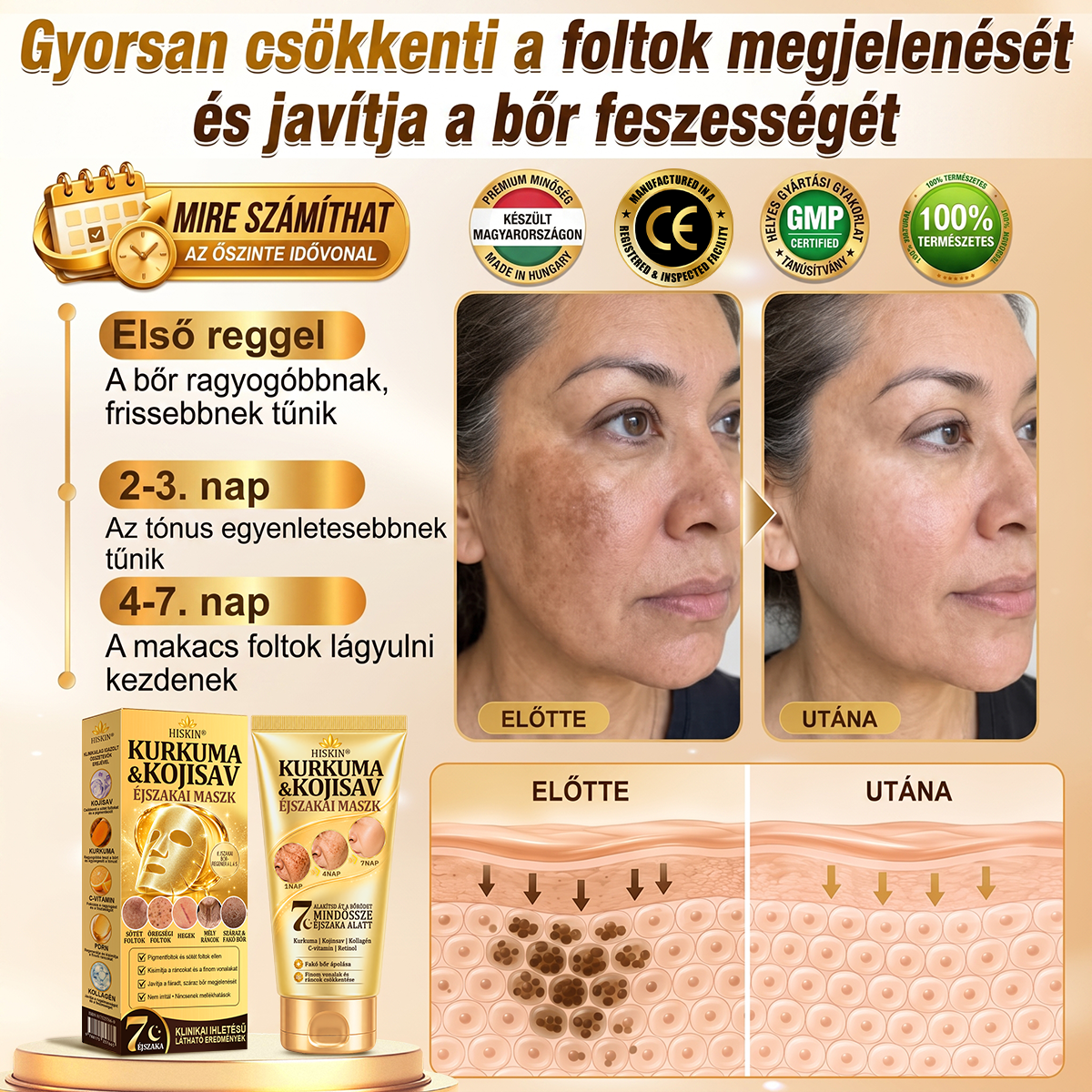 🎁 Gratulálunk! Feloldotta a 𝐇𝐢𝐬𝐤𝐢𝐧® Kurkuma × Kojinsav Éjszakai Maszk exkluzív meglepetés ajánlatát: most 50% kedvezményt kap! Ne maradjon le róla!
