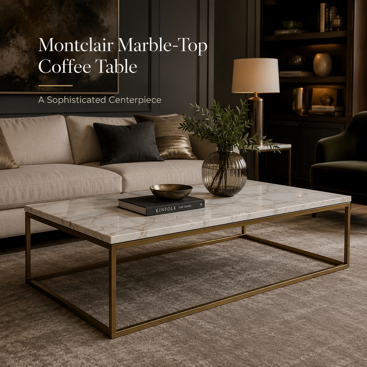 Montclair Marble-Top Coffee Table